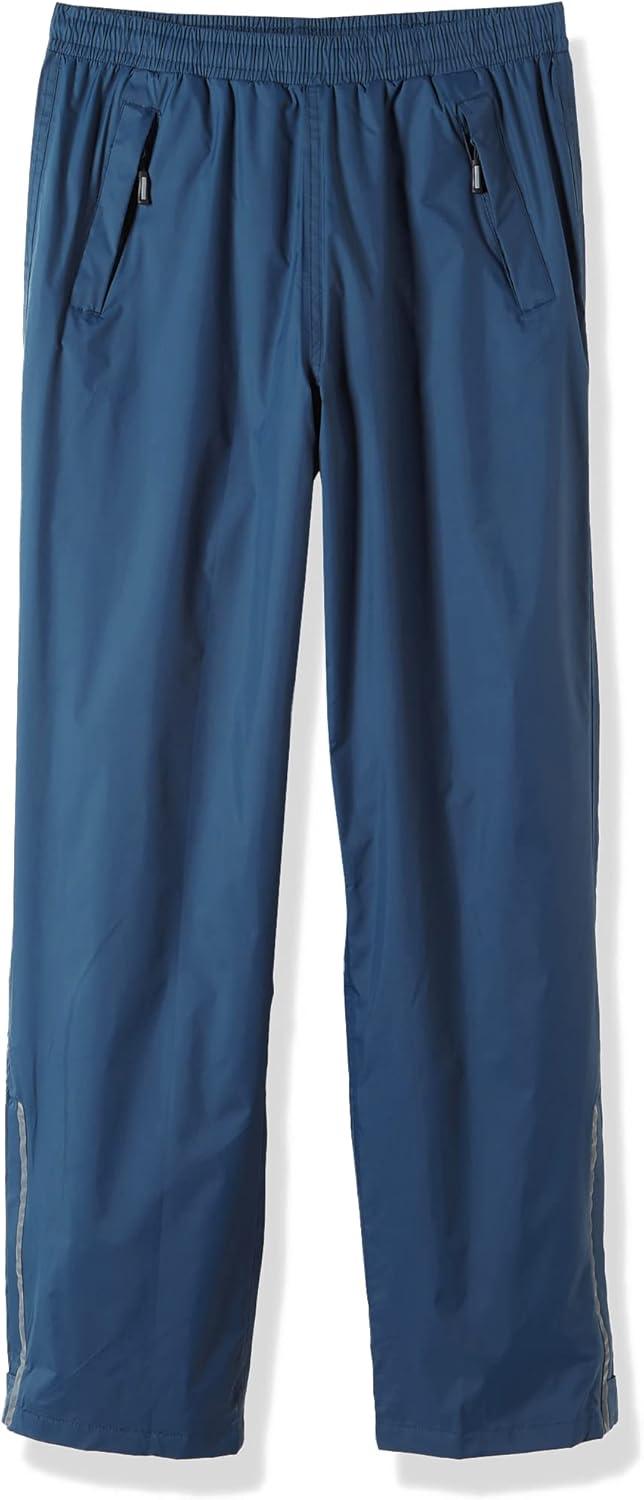Outdoor Ventures Men’s Rain Pants Waterproof Rain Overall Pants Windproof Packable Rain Outdoor Pants for Hiking Fishig Golf(Blue)