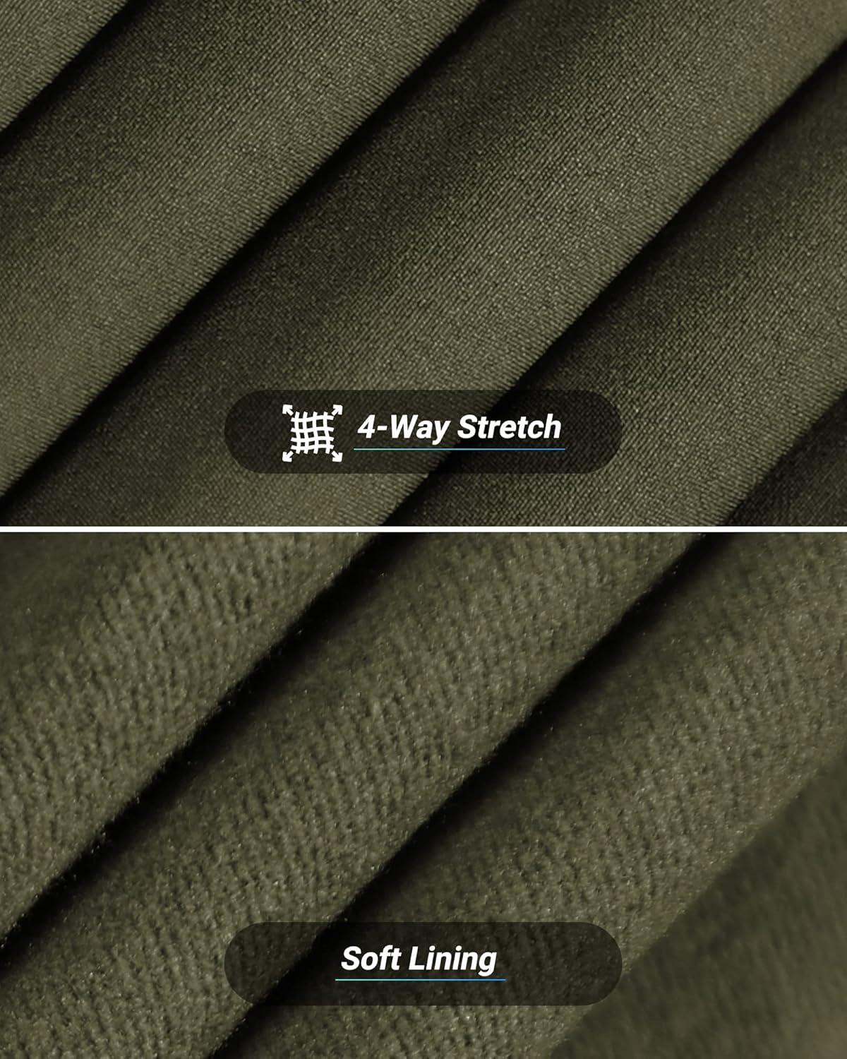 Outdoor Ventures Men’s Hiking Pants Lightweight Water Resistant Cargo Work Pants Ripstop Outdoor Pants for Tactical Travel(Amy Green- Upgrade)