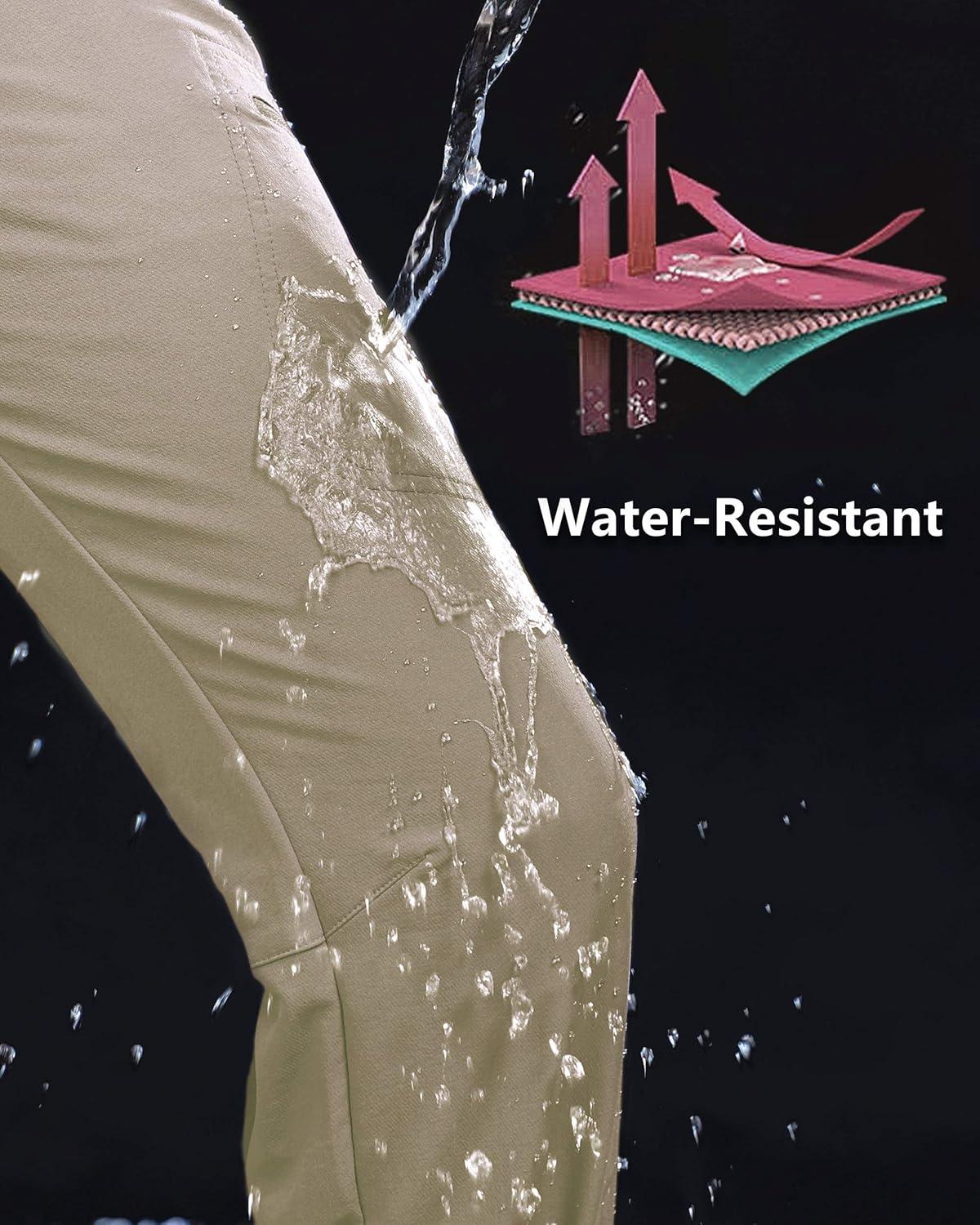 Outdoor Ventures Women’s Cargo Hiking Pants, Quick Dry Stretchy Roll Up Outdoor Pants for Camping, Golf, Fishing(Beige)