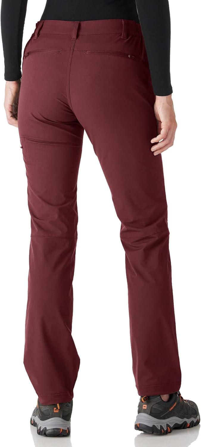Outdoor Ventures Women’s Cargo Hiking Pants, Quick Dry Stretchy Roll Up Outdoor Pants for Camping, Golf, Fishing(Red)