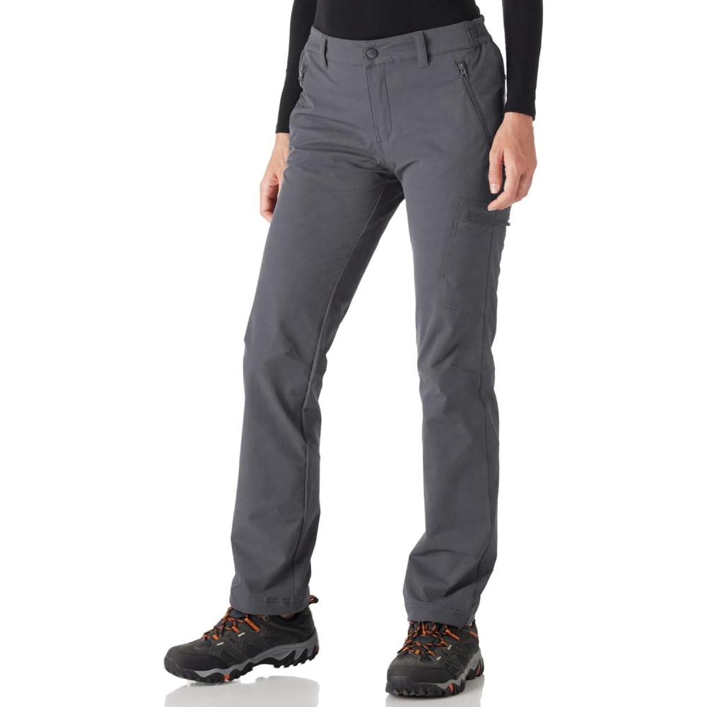 Outdoor Ventures Women’s Cargo Hiking Pants, Quick Dry Stretchy Roll Up Outdoor Pants for Camping, Golf, Fishing(Dark Grey)
